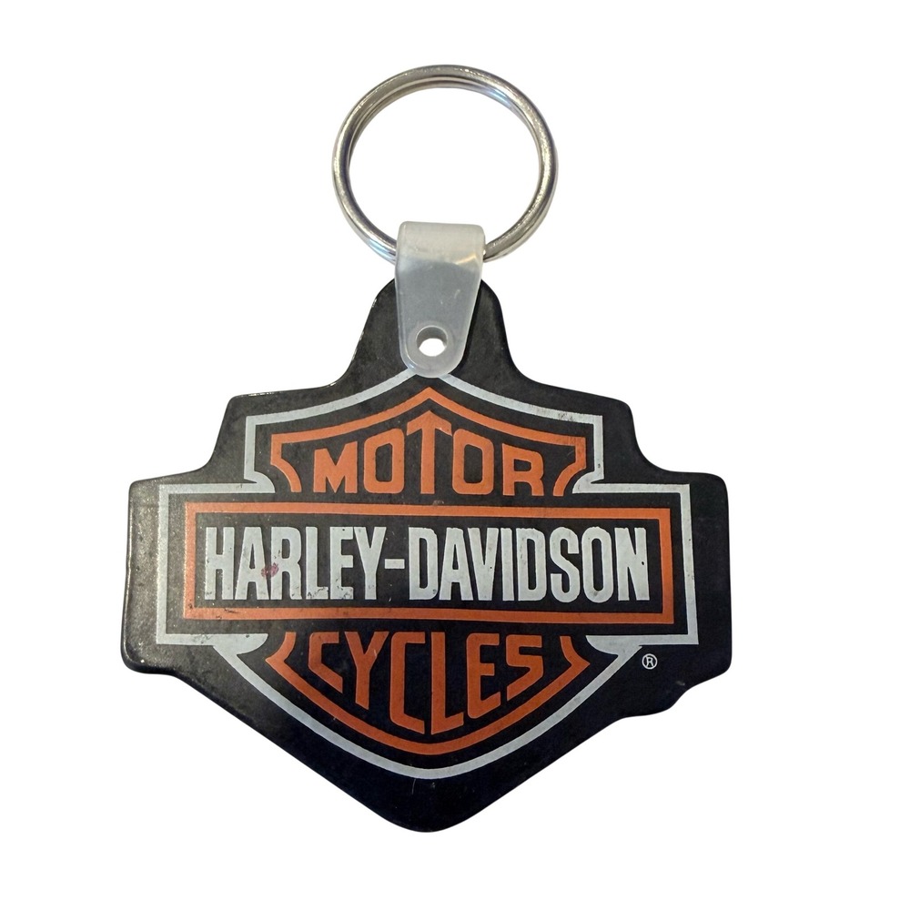 Vintage Harley-Davidson Twin Cities Lakeville MN Bar & Shield Rubber Keychain